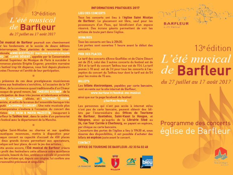 L’Eté Musical de Barfleur 2017, c’est pour bientôt !