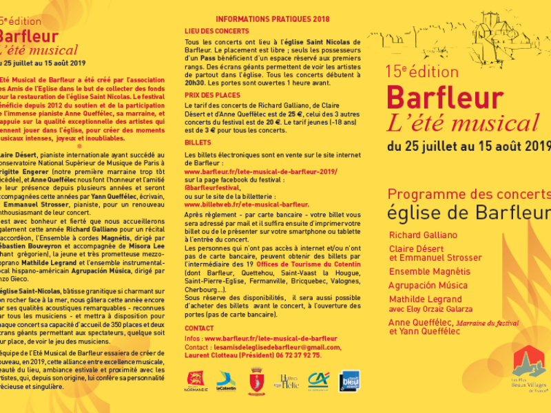 L’Eté Musical de Barfleur 2019 komt eraan !