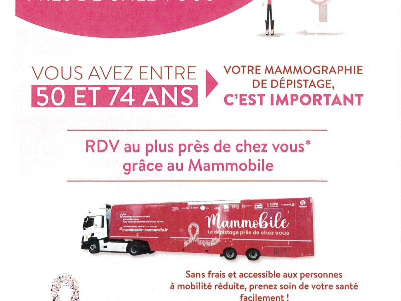 MAMMOBILE : le dépistage près de chez vous