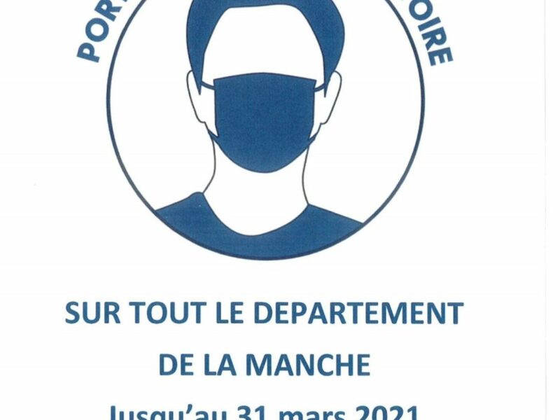 Port du masque obligatoire dans tout le département jusqu’au 31 mars 2021 !