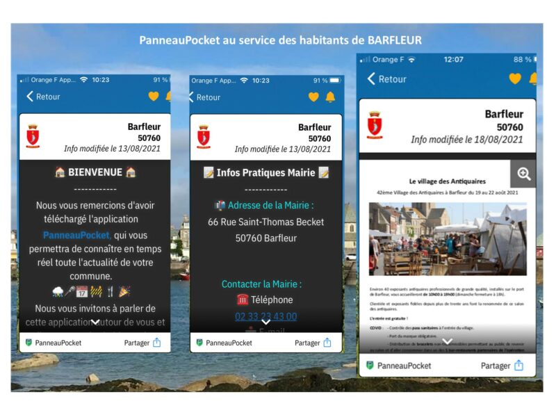 PanneauPocket au service des habitants de Barfleur